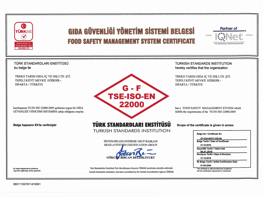 TSE EN ISO 22000